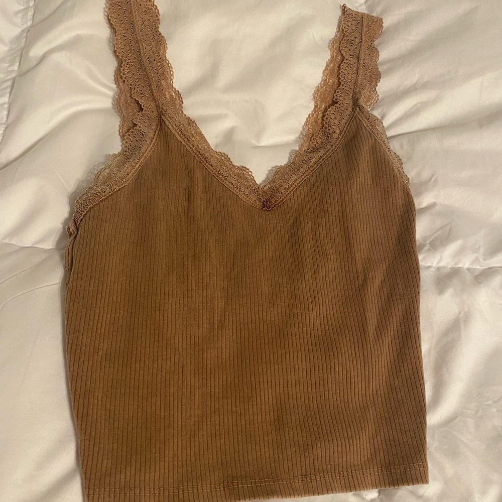 American Eagle Outfitters Brown Lace Trim Camisole